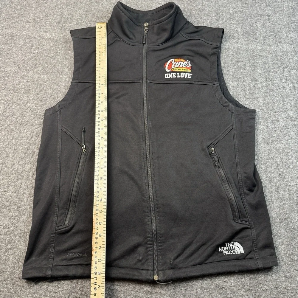 Raising Canes The North Face Vest Mens Large Black WindWall Zip Employee Uniform